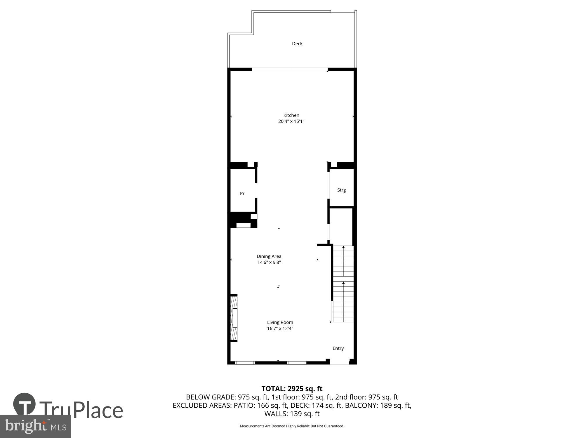 951 Shepherd Street Northwest Washington, DC 20011 - Photo 67 of 74 Main Level (Labels & Measurements)