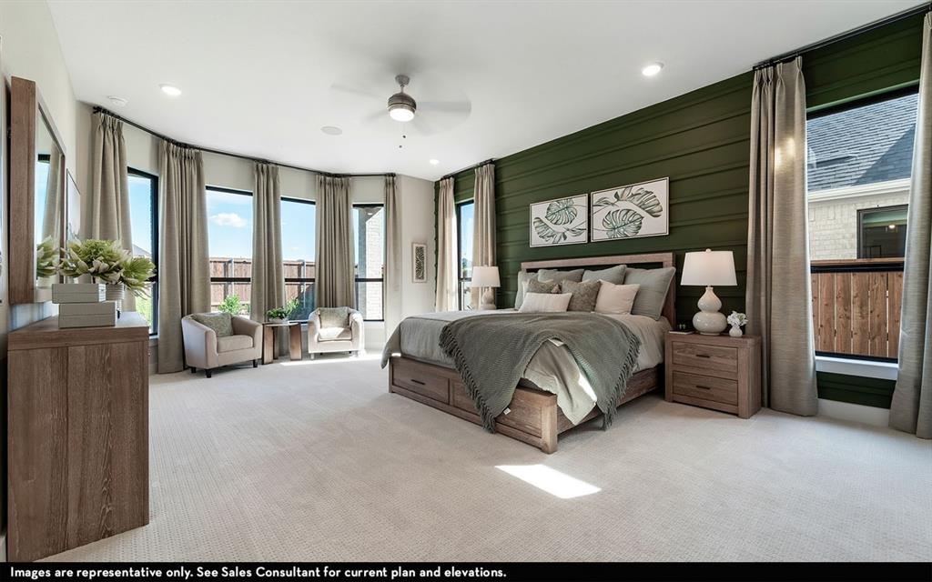 16301 Flatlands Way Celina, TX 75009 - Photo 24 of 39 a bedroom with a large bed and a large window