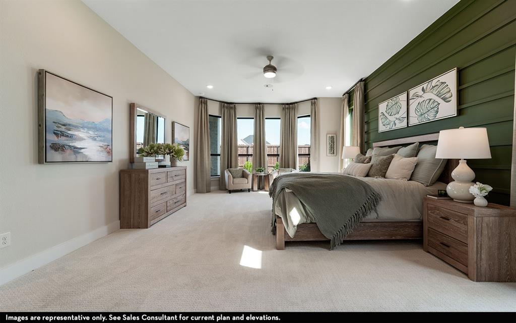 16301 Flatlands Way Celina, TX 75009 - Photo 25 of 39 a bedroom with a bed dresser and a large window
