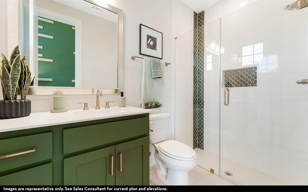 16301 Flatlands Way Celina, TX 75009 - Photo 10 of 39 a bathroom with a sink a toilet and shower