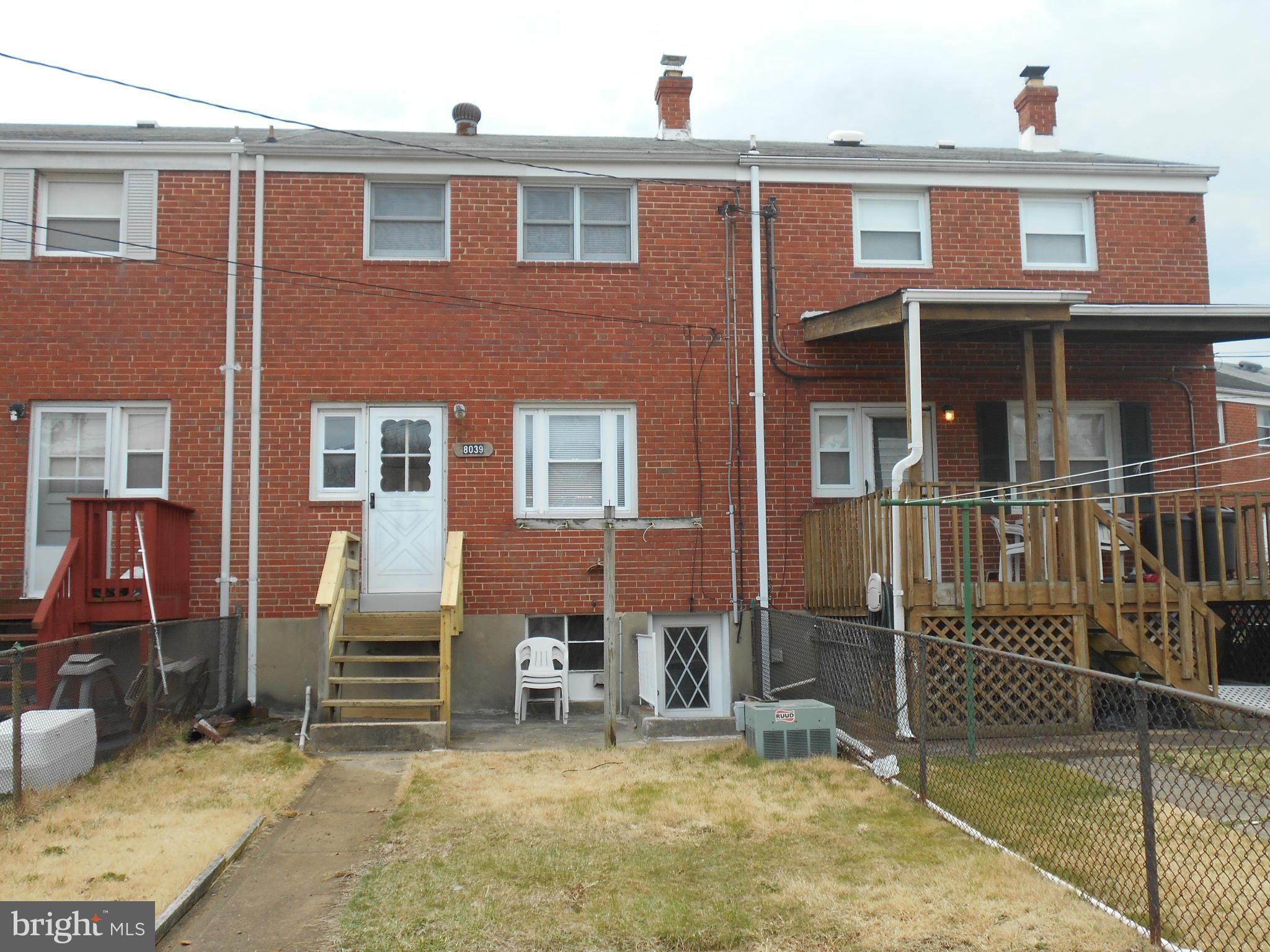 8039 Wallace Road Baltimore, MD 21222 - Photo 9 of 9 Exterior (Rear)