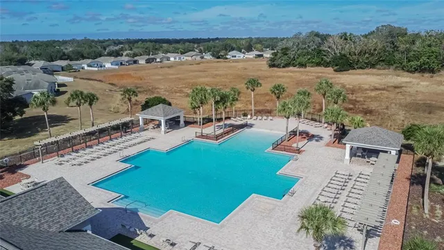 a view of a park with slide