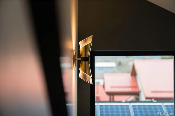 a view of staircase with wooden floor
