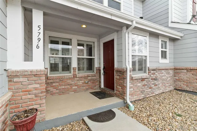 a front view of a house with a window
