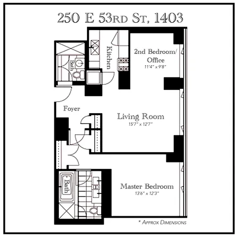 $1,445,000 | 250 East 53rd Street, Unit 1403 | Midtown East