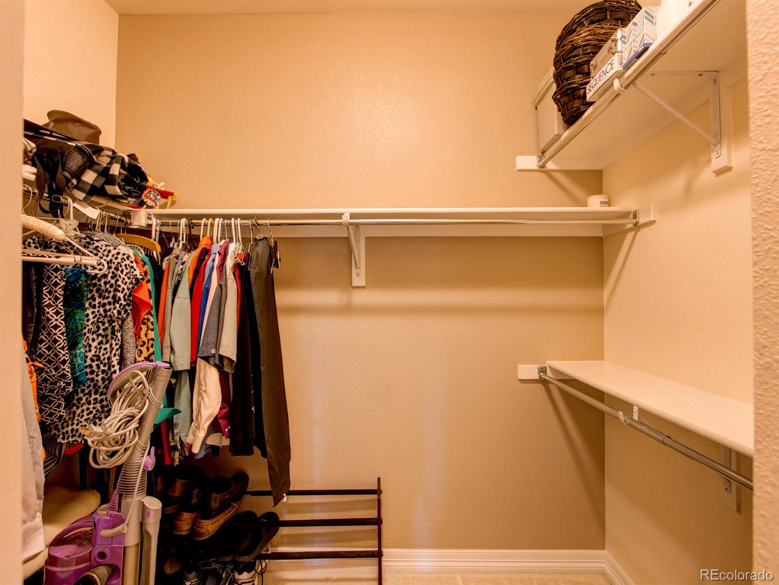 10186 RidgeGate Circle Lone Tree, CO 80124 - Photo 17 of 24 a view of walk in closet with clothes