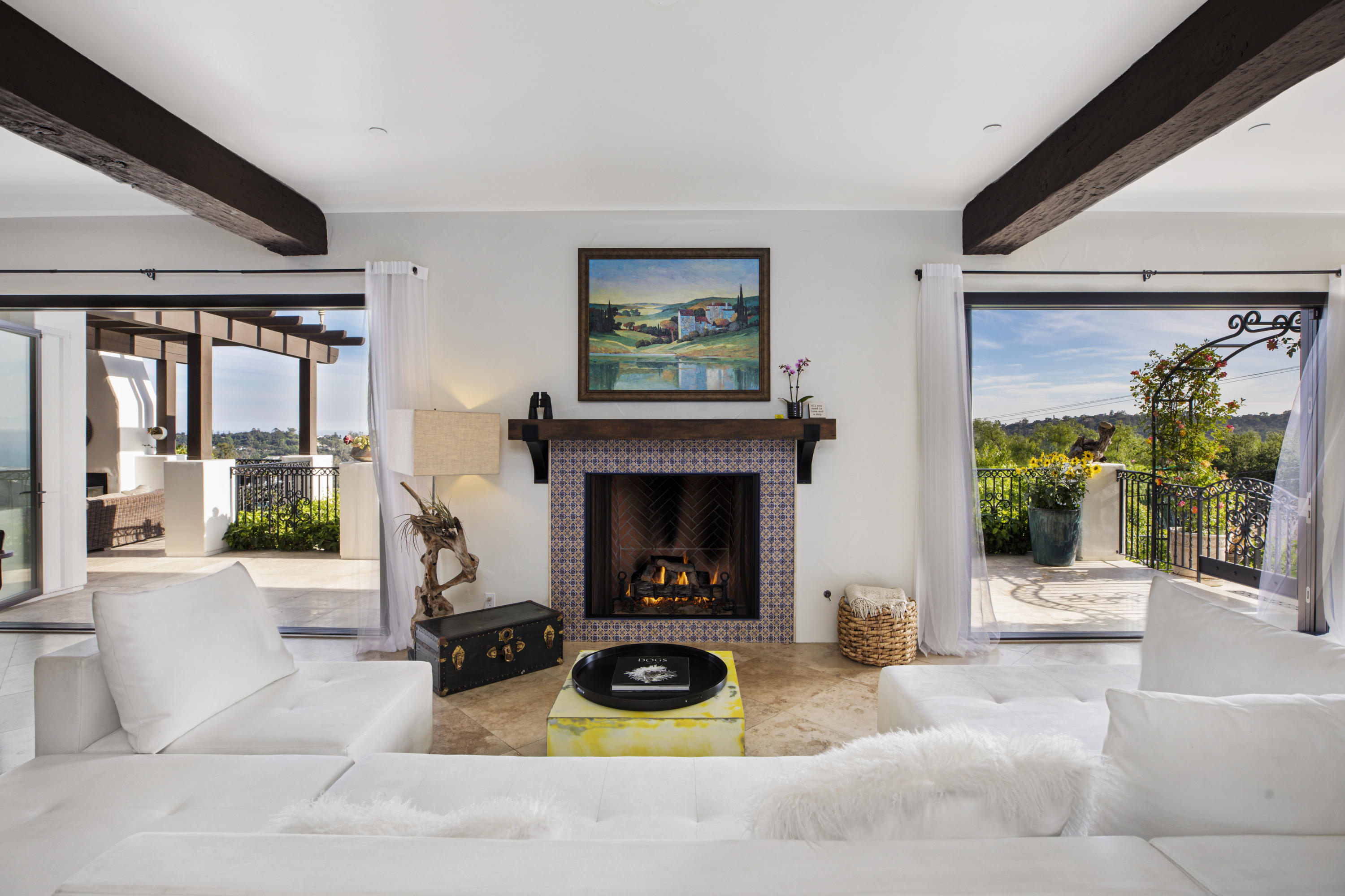 940 Coyote Road Santa Barbara, CA 93108 - Photo 5 of 38 Bi-folding doors lead outside