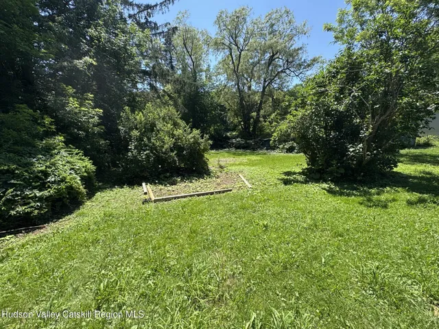 a big yard with lots of green space and plants