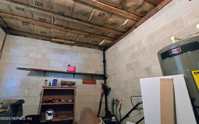 a view of storage and utility room