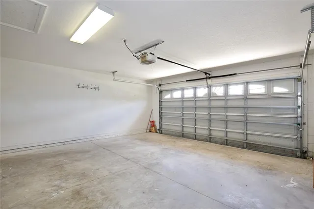 a view of an empty garage