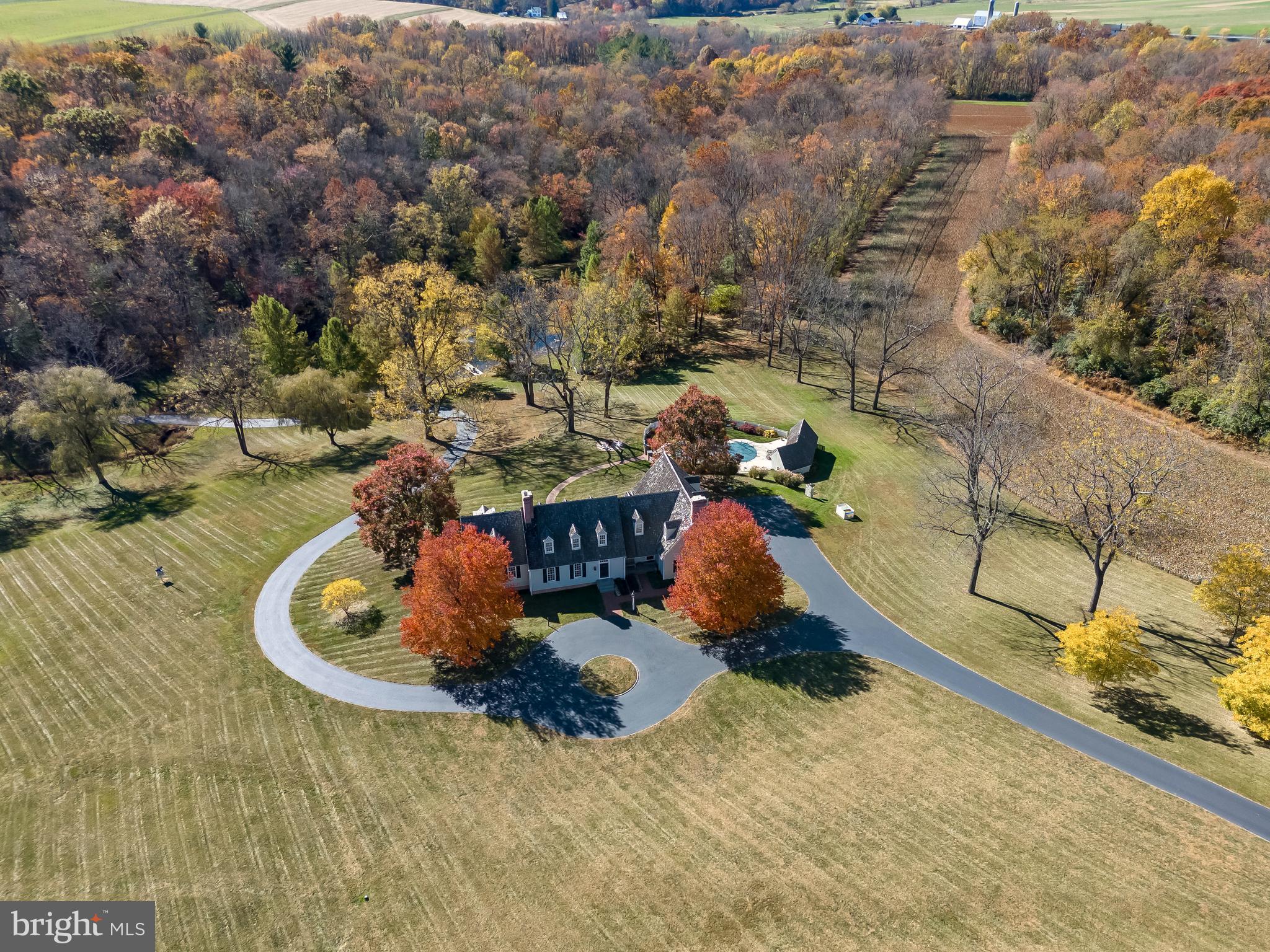 4635 Newark Road Cochranville, PA 19330 - Photo 112 of 113 an aerial view of a house with a yard