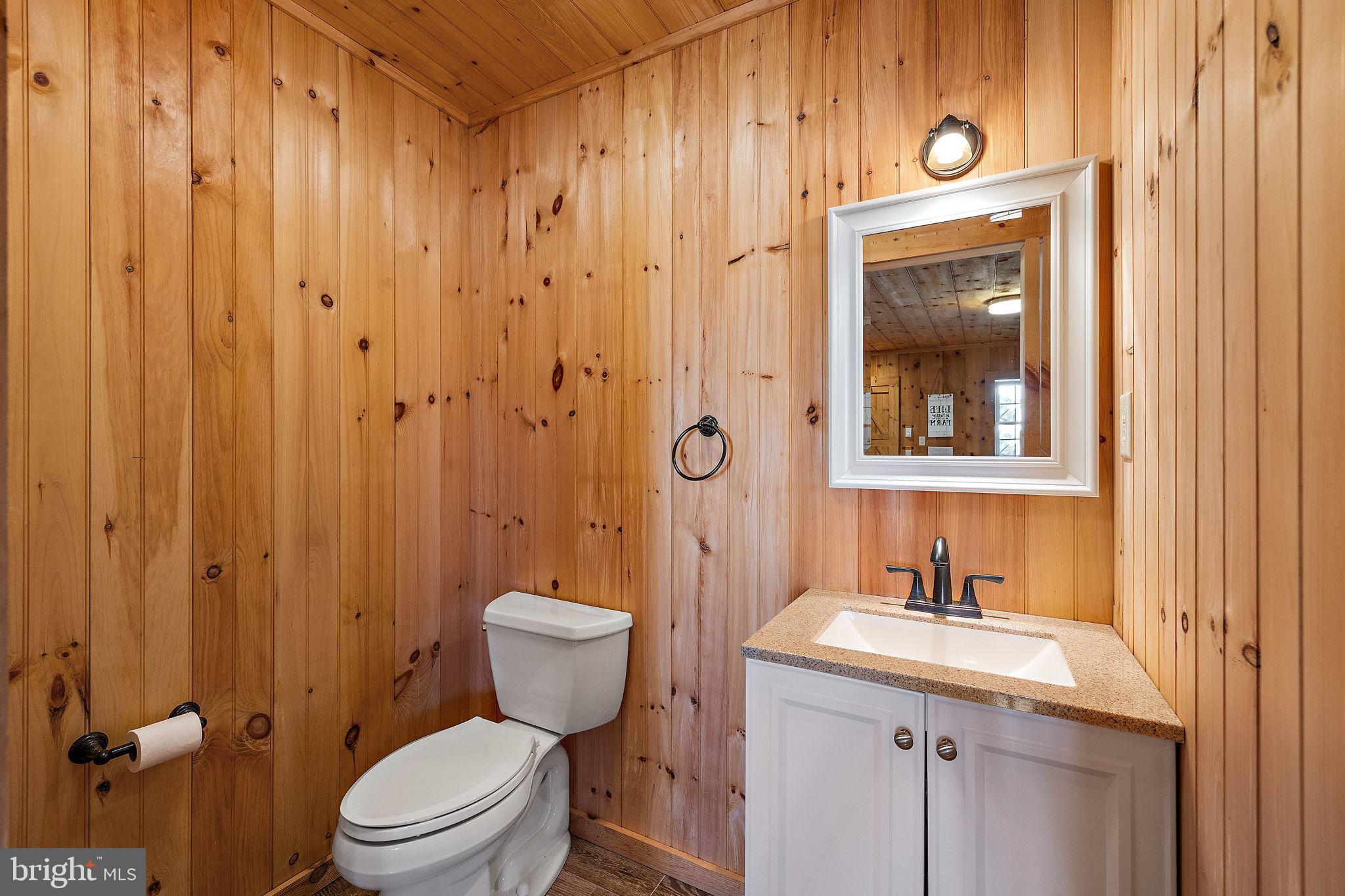 4635 Newark Road Cochranville, PA 19330 - Photo 69 of 113 a bathroom with a toilet a sink and mirror