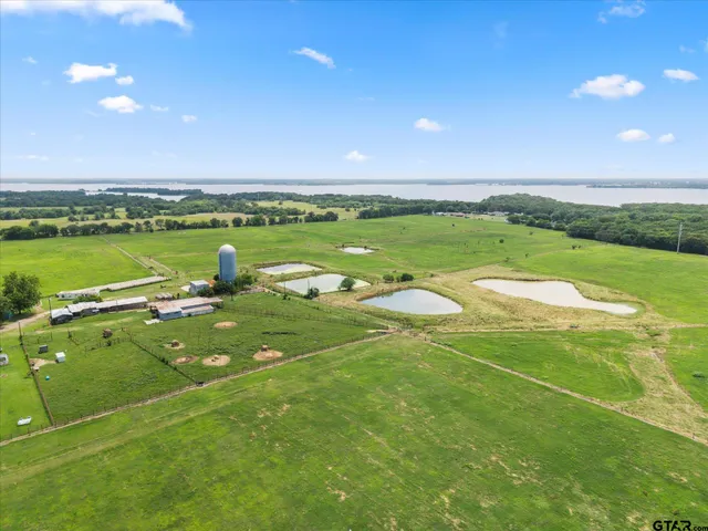 a view of a city and a lake