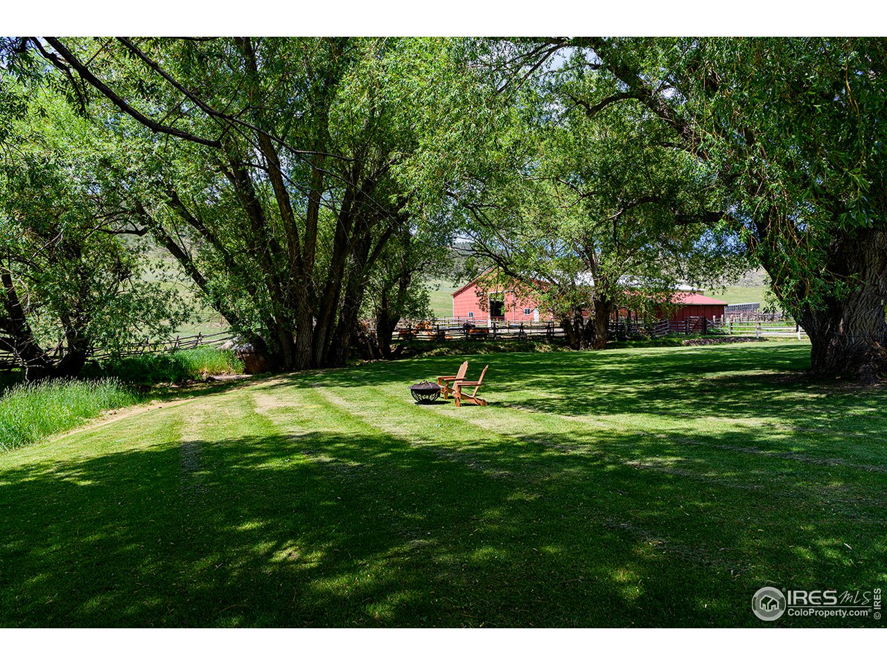 222 Boxer Ranch Road Livermore, CO 80536 - Photo 23 of 28 a backyard of a house with lots of green space