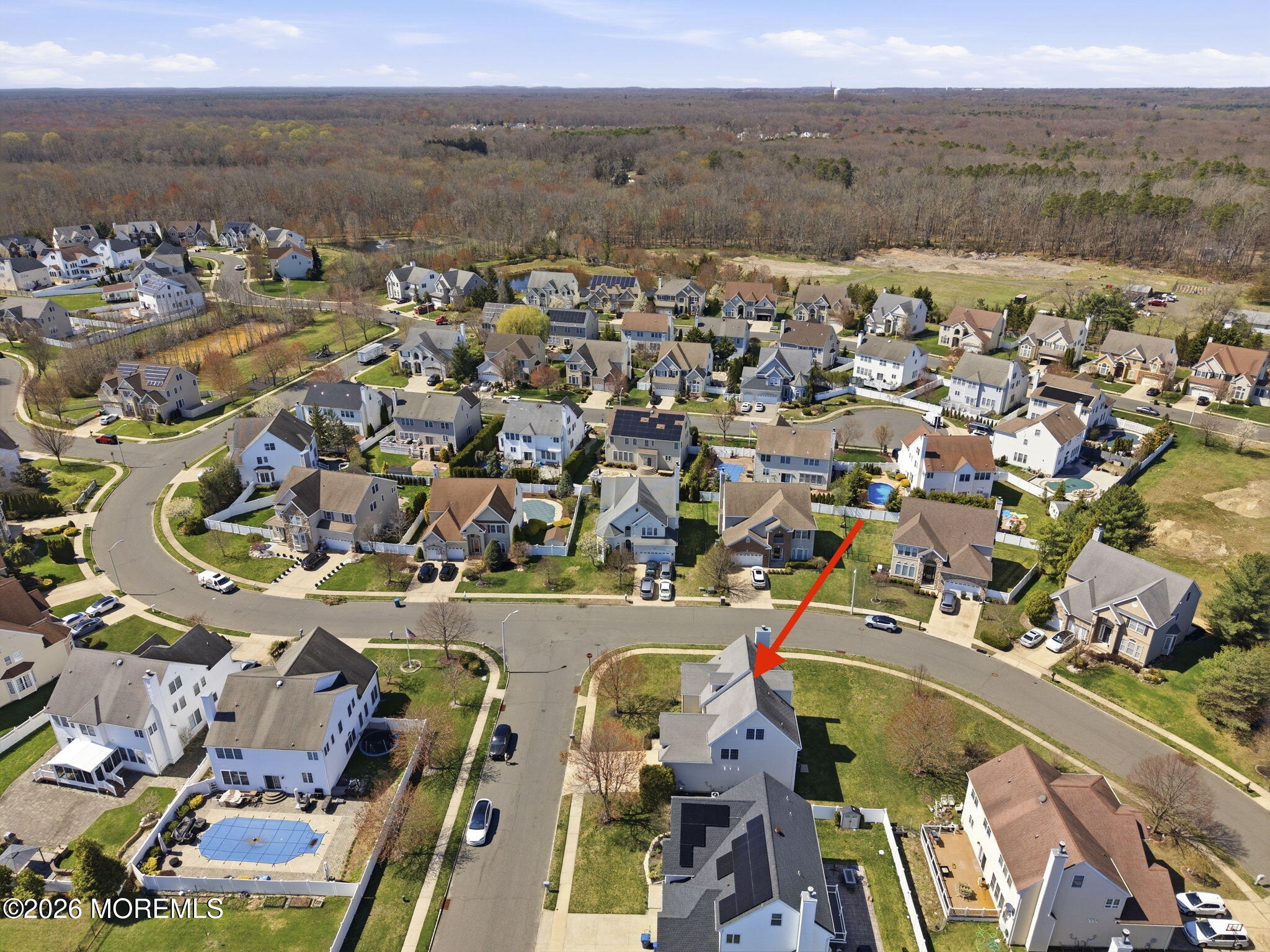 20 Royal Lane Howell, NJ 07731 - Photo 4 of 53 an aerial view of a city with lots of residential buildings