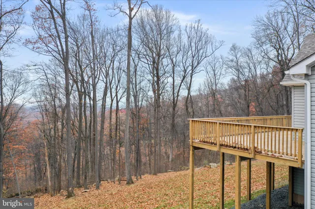 a view of a wooden fence next to a large tree