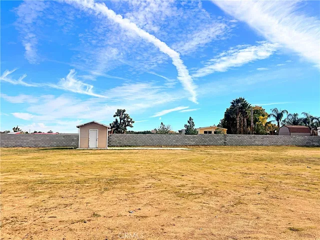 a view of backyard of house