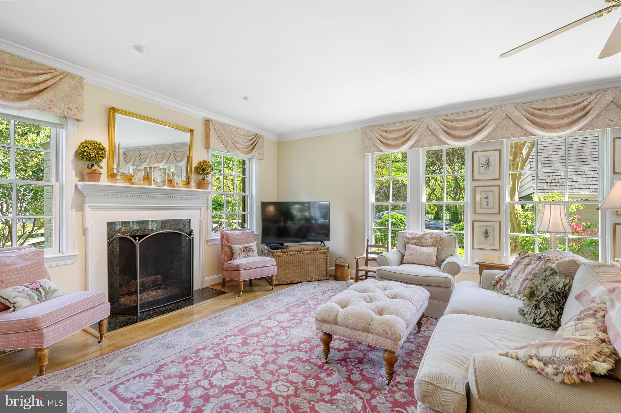 6511 Ridge Street McLean, VA 22101 - Photo 11 of 17 a living room with furniture and a fireplace