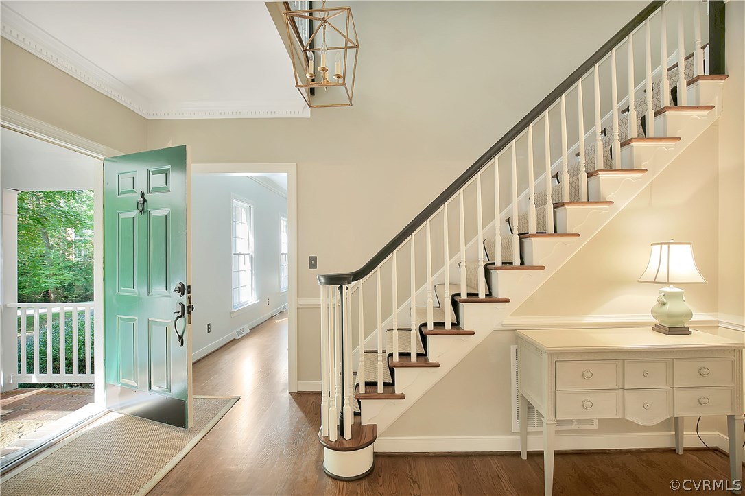 3501 Buckhead Road Midlothian, VA 23113 - Photo 2 of 17 a view of entryway and hall with wooden floor