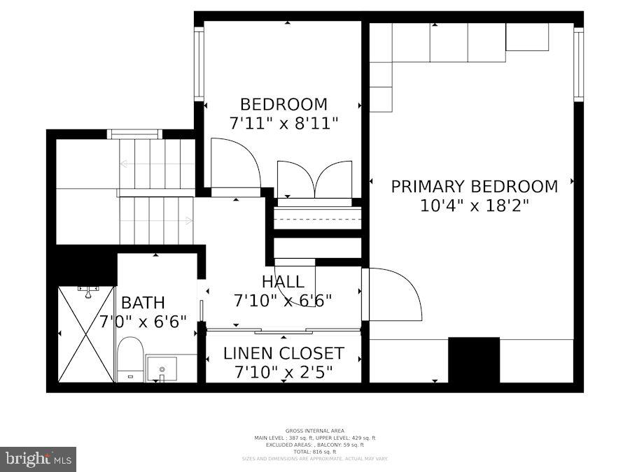 1822 T Street Northwest, Unit 3 Washington, DC 20009 - Photo 21 of 22 Upper Level Floorplan