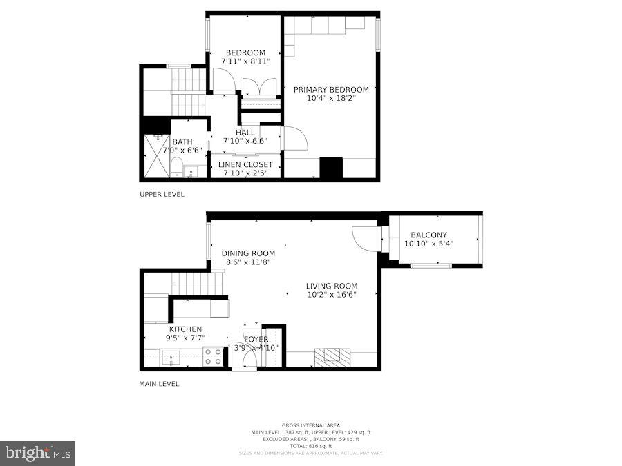 1822 T Street Northwest, Unit 3 Washington, DC 20009 - Photo 22 of 22 2-Level Floorplan