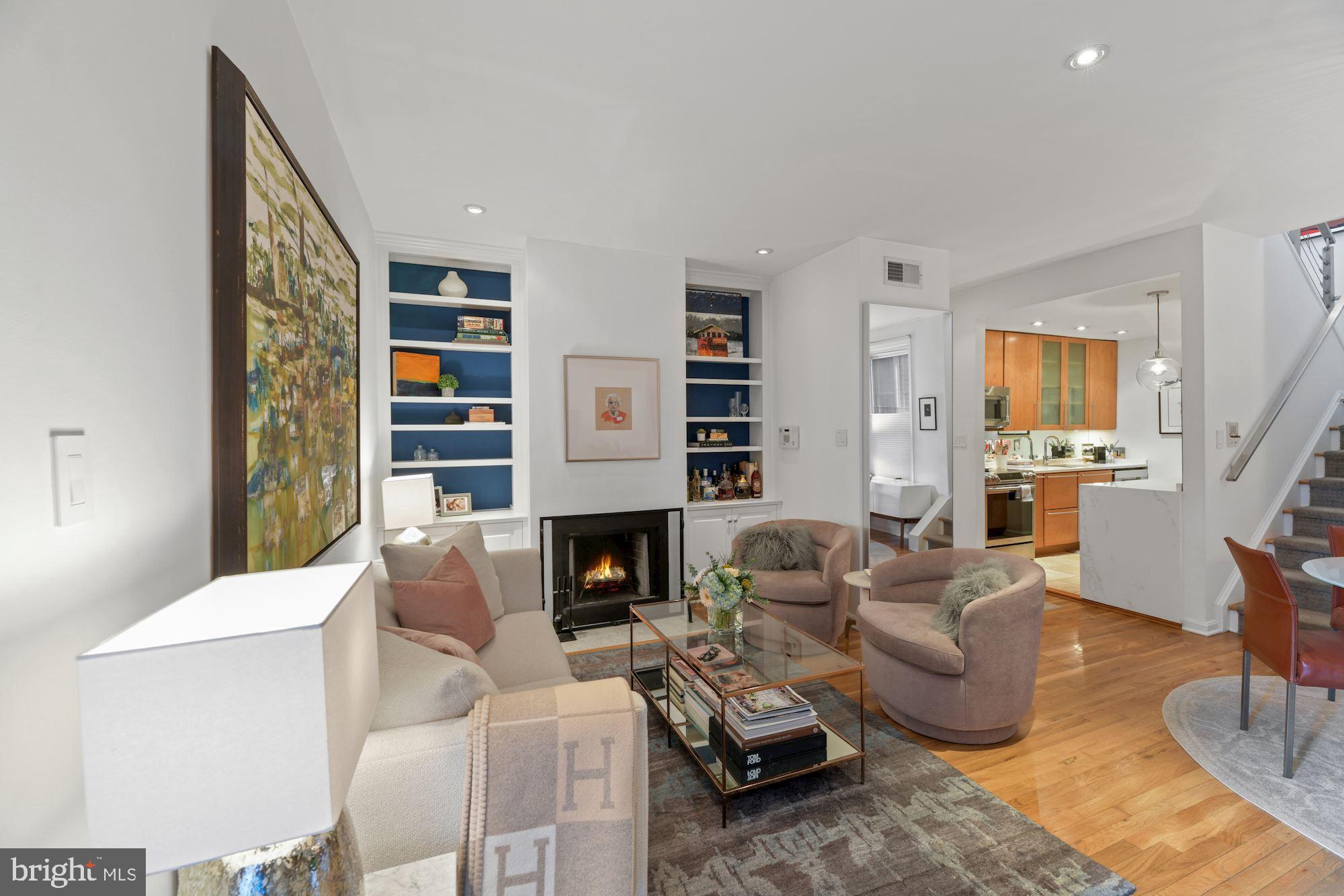 1822 T Street Northwest, Unit 3 Washington, DC 20009 - Photo 2 of 22 Unit #3 Offers a Sun-Filled Liv Rm, Built-Ins & FP