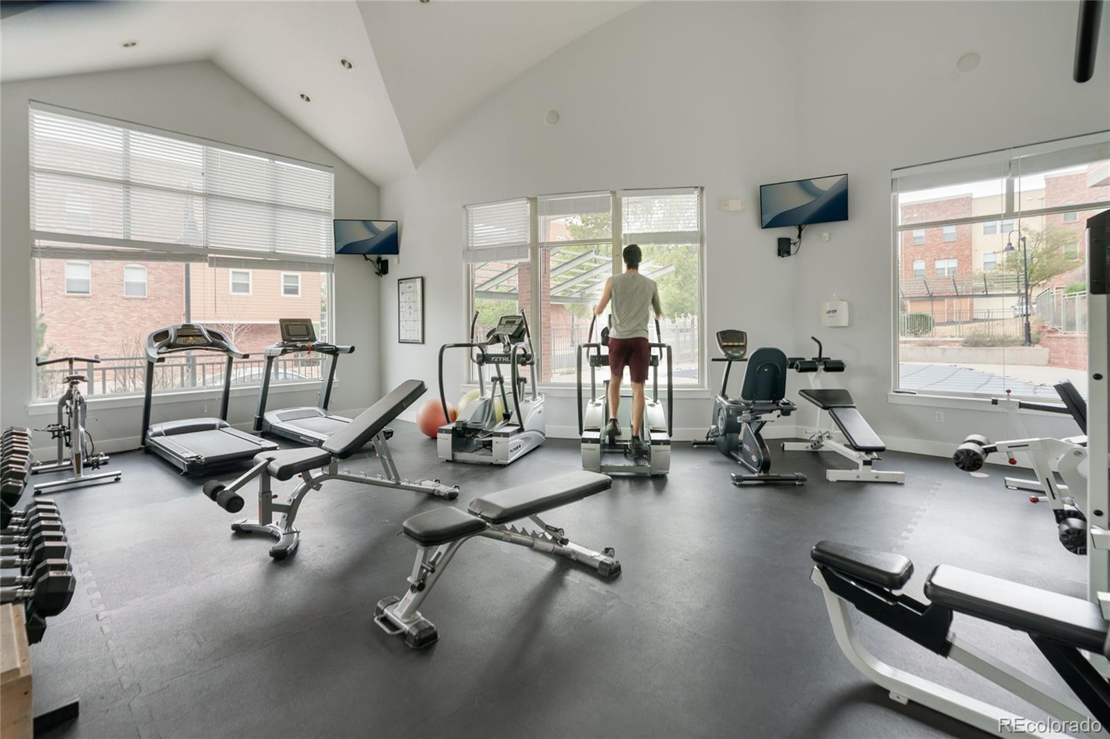 5392 Allison Street Arvada, CO 80002 - Photo 35 of 47 a view of a room with gym equipment