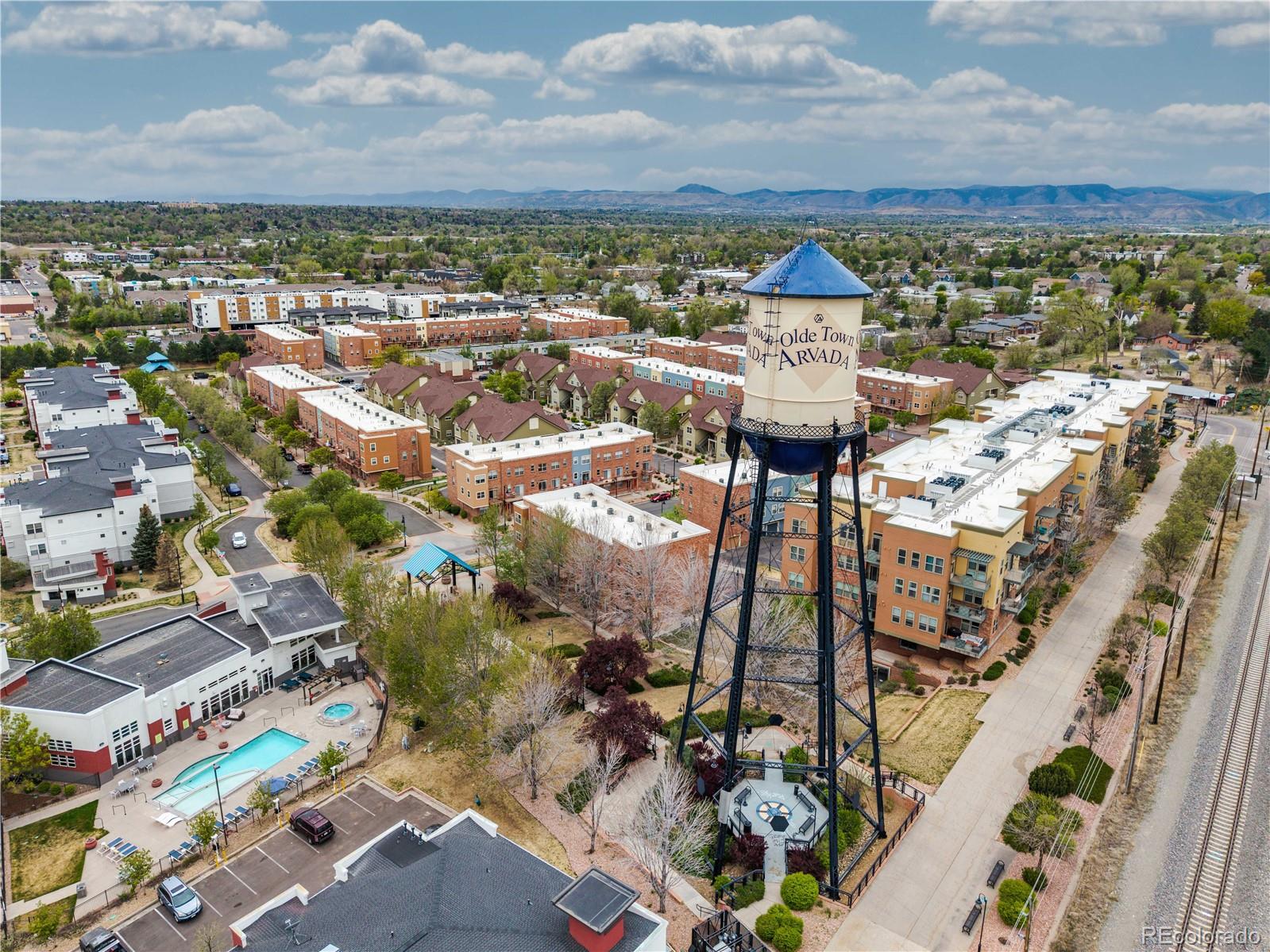 5392 Allison Street Arvada, CO 80002 - Photo 43 of 47 an aerial view of a residential apartment building with a yard