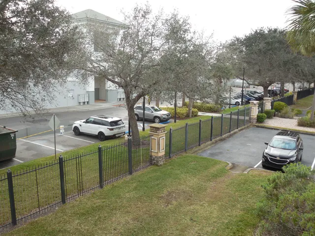 a childrens park with lots of swings and slides