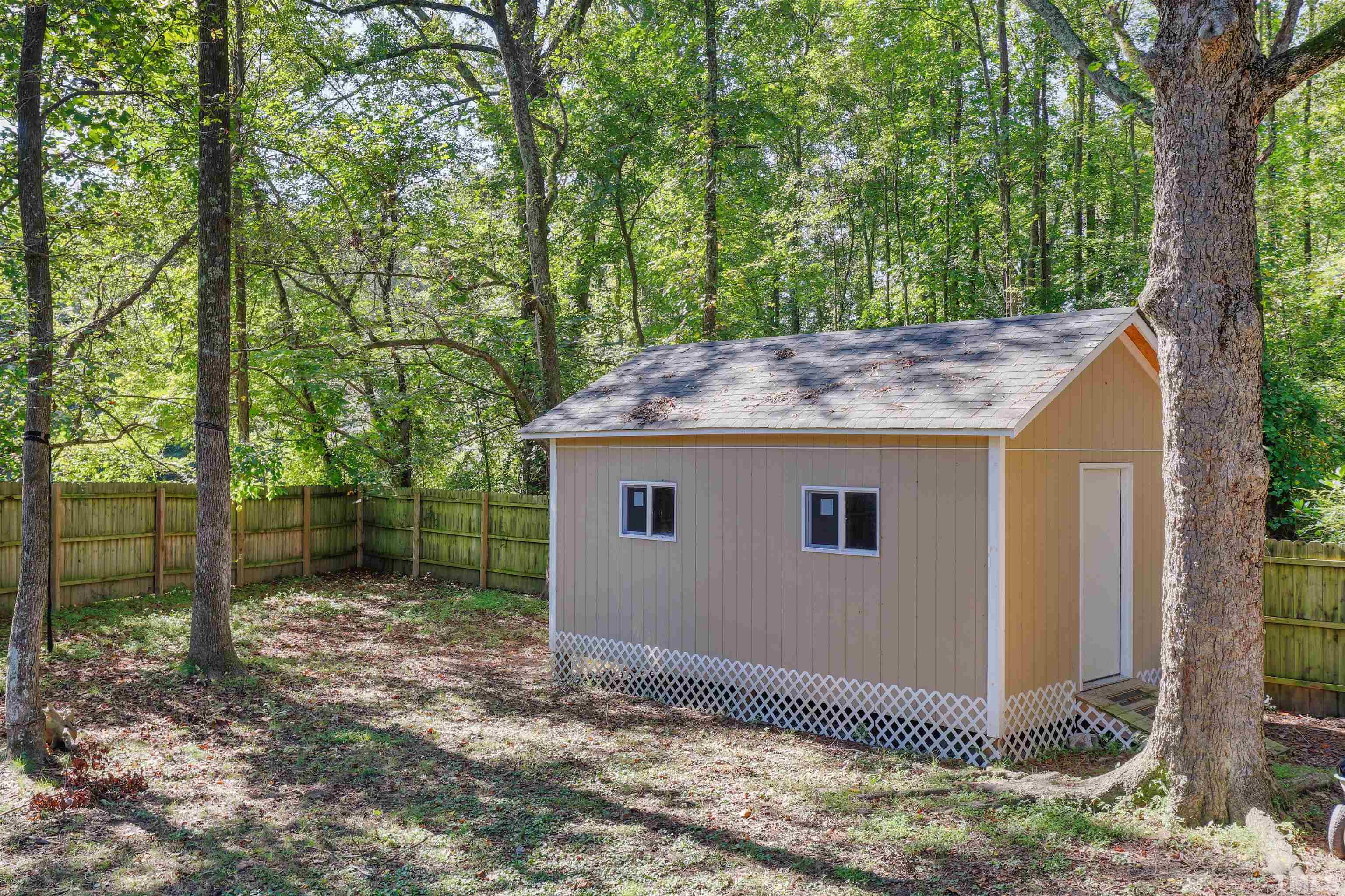 2706 Dearborn Drive Durham, NC 27704 - Photo 23 of 24 a backyard of a house with lots of green space