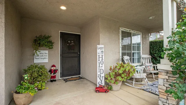 a view of a entryway door of the house