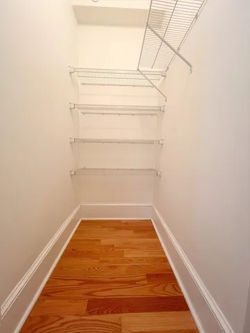 a view of a room with empty racks