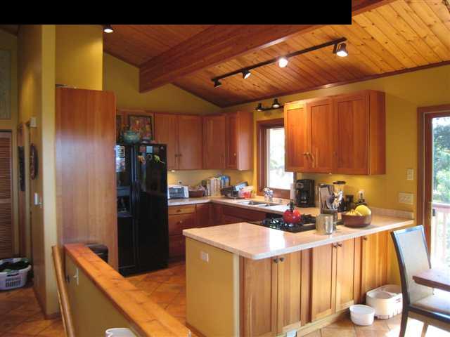 980 East Kuiaha Road Haiku, HI 96708 - Photo 4 of 25 a kitchen with refrigerator and cabinets
