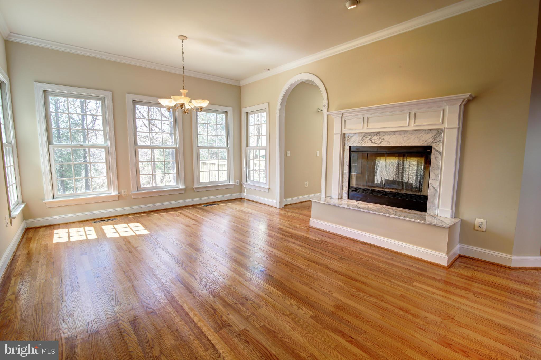 38990 Lime Kiln Road Leesburg, VA 20175 - Photo 12 of 30 an empty room with wooden floor fireplace and windows