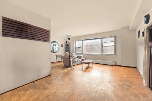 an empty room with window