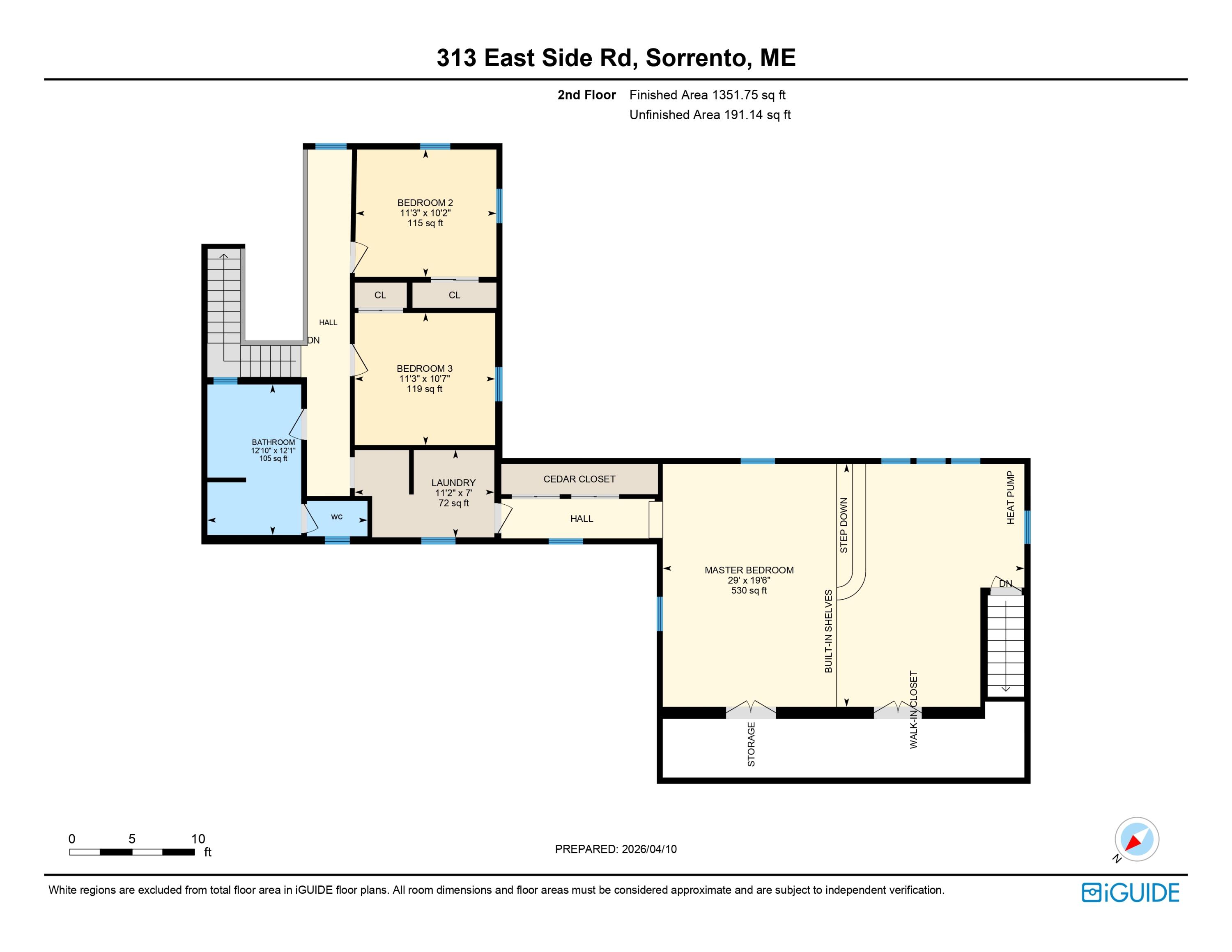 313 East Side Road Sorrento, ME 04677 - Photo 97 of 98 2nd Floor Floor Plan ~ 313 East Side Roa