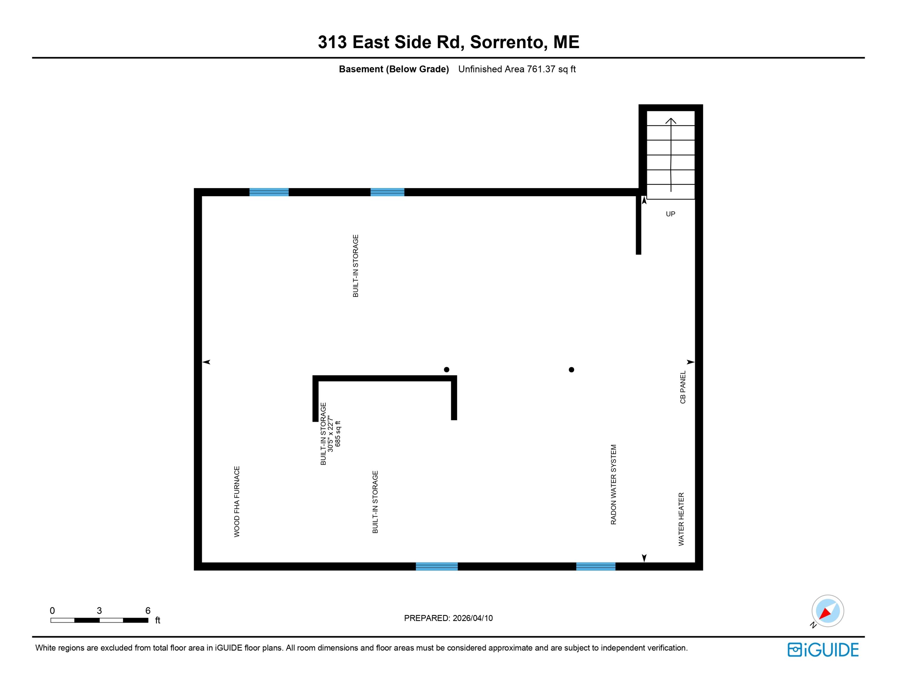 313 East Side Road Sorrento, ME 04677 - Photo 98 of 98 Basement Floor Plan ~ 313 East Side Road