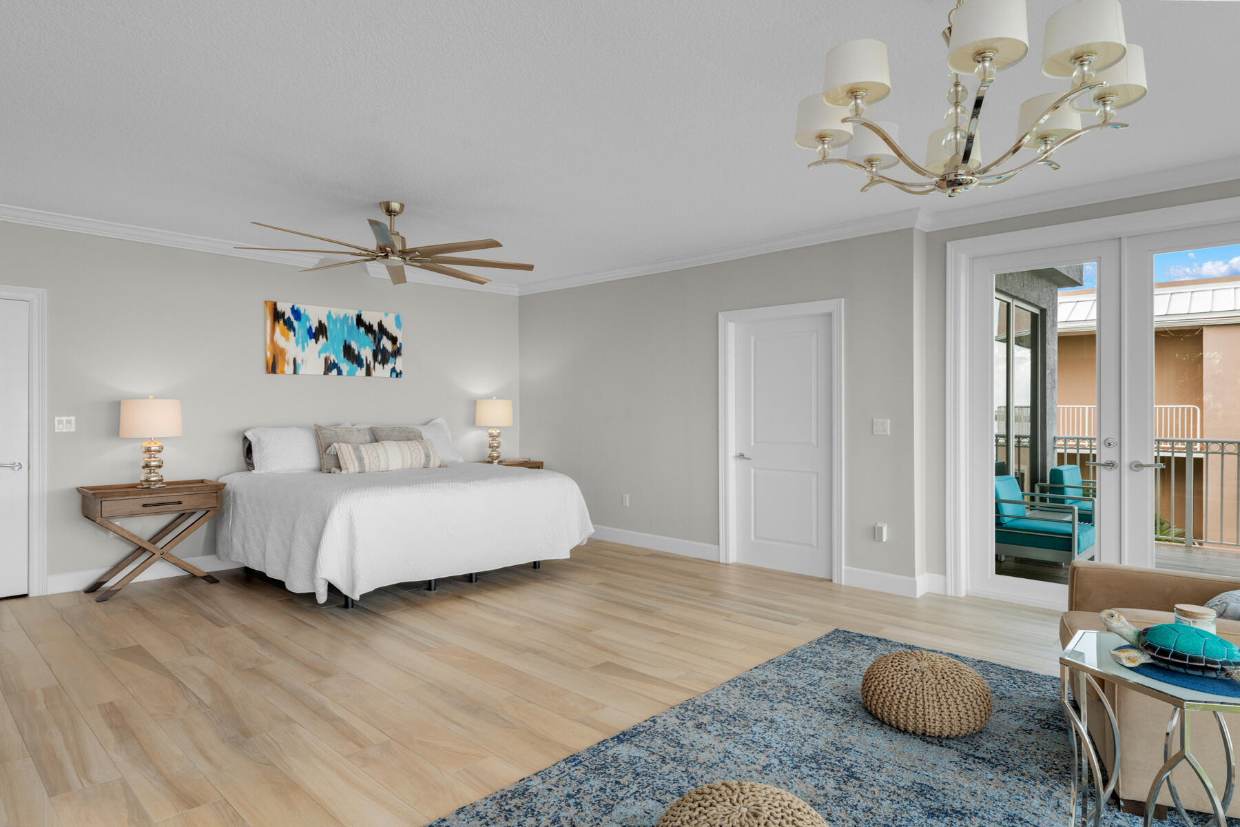 108 North Bounty Lane Key Largo, FL 33037 - Photo 28 of 79 a bedroom with furniture and a wooden floor