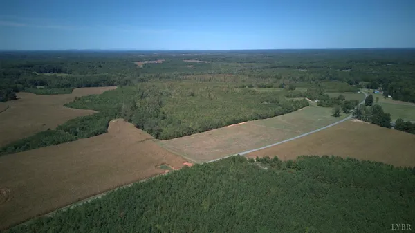a view of a field with a yard