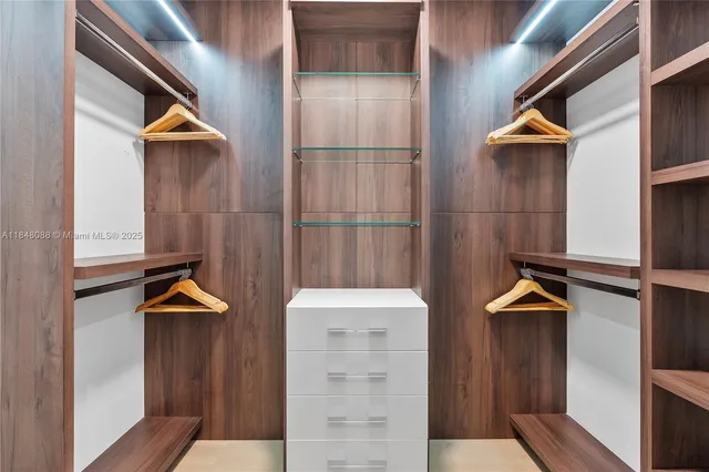 a view of walk in closet
