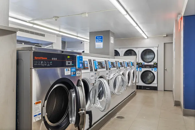 a view of a washer and dryer in a room