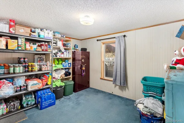 a room with toys and a book shelf