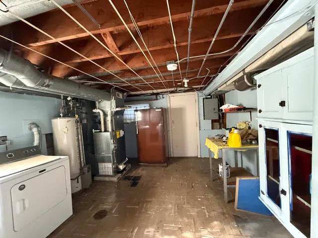 a view of storage and utility room
