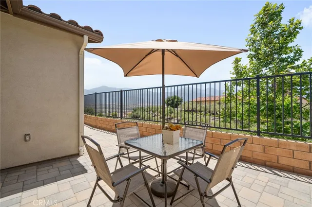 a outdoor view with a sitting space