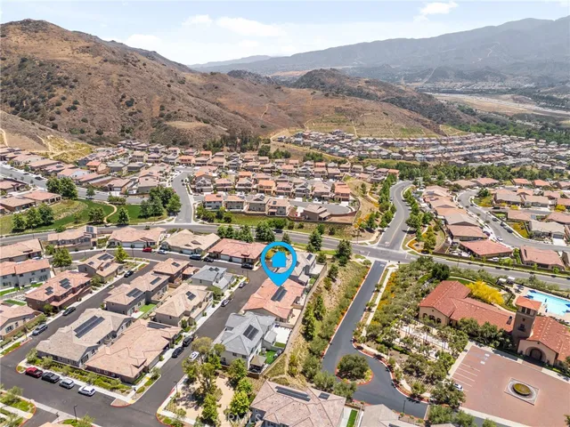 an aerial view of a city
