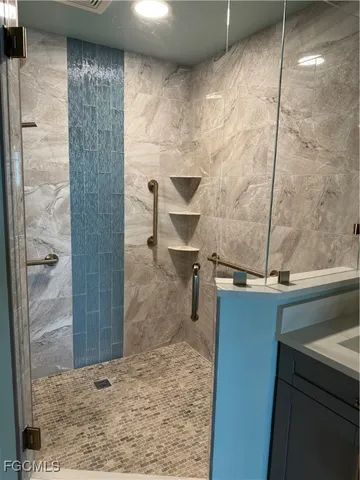 a balcony with table or chairs