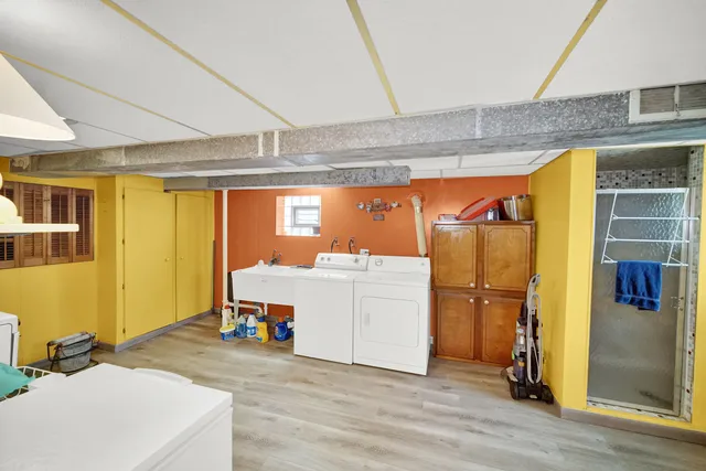 a room with storage and utility