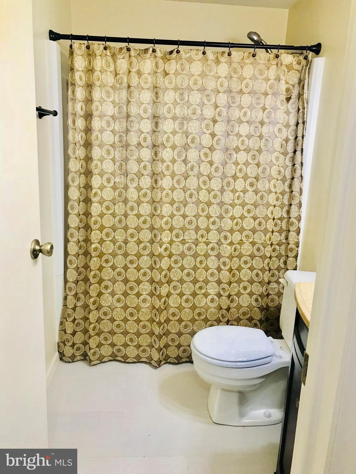 6214 Hillside Road Springfield, VA 22152 - Photo 17 of 22 a white toilet sitting next to a shower curtain