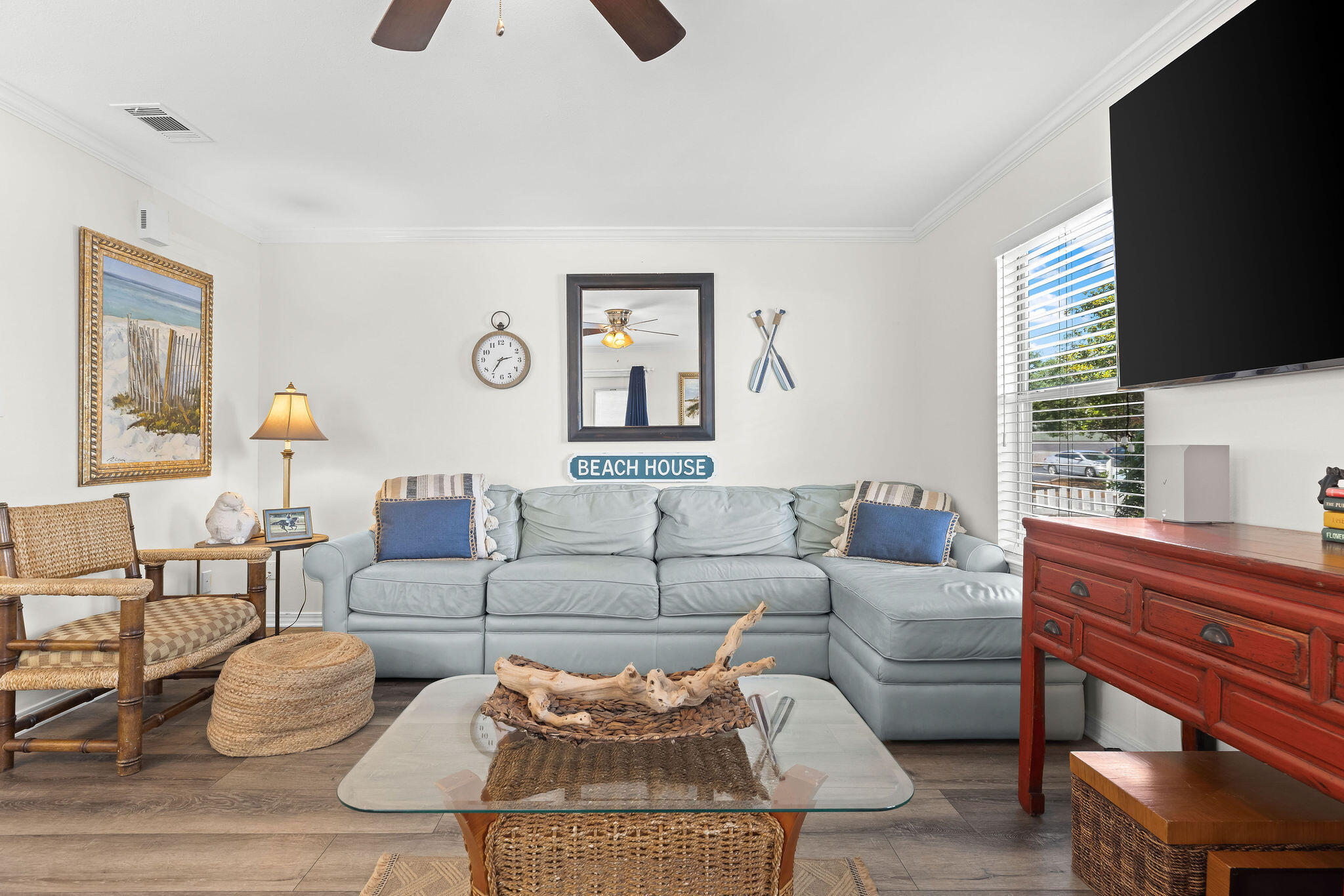91 Matthew Boulevard Destin, FL 32541 - Photo 34 of 85 a living room with furniture flat screen tv and window