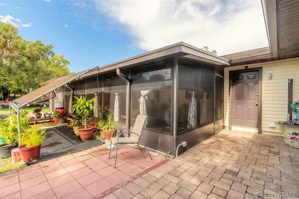 a view of lake with green space